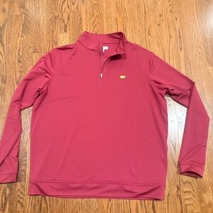 Masters Peter Millar Crimson Quarter-Zip Pullover Large